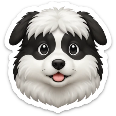 Black white boomer dog  sticker