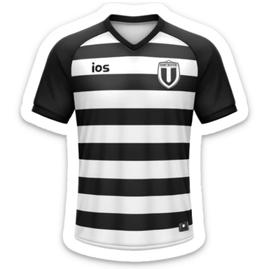 maillot football rayures noir sans numero ni logo sticker