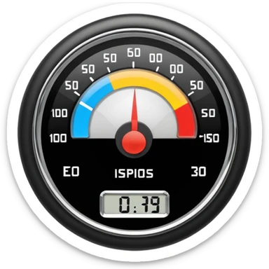 a bar with a meter that has different colors on it  sticker