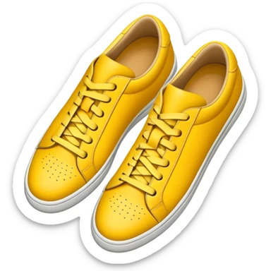 Sneakers (top view) – yellow, the width and height of image must be equal in size sticker
