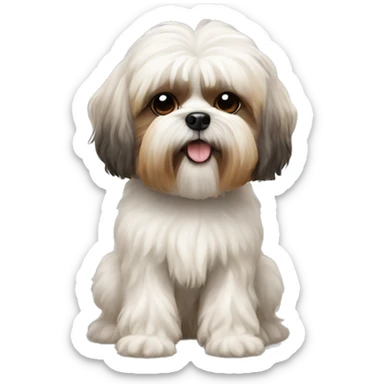 shih tzu poodle dog sticker