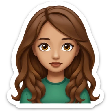 Jade Thirlwall with long brown hair sticker