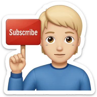 Somebody holding a sign say subscribe to Zylergaming sticker