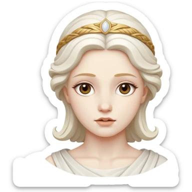 greek goddess sculpture face sticker