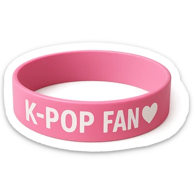 kpop fan wristband, no background sticker
