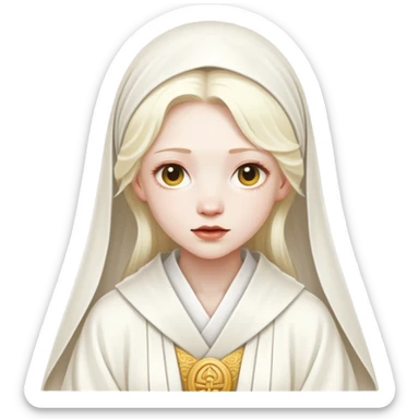 an albino shrine maiden sticker
