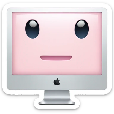  pale pink iMac computer sticker