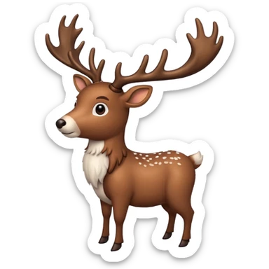 create some realistic christmas raindeers pausing sticker