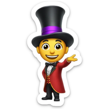 A magician greets the audience sticker