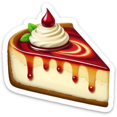 cheesecake with forest jam in it sticker