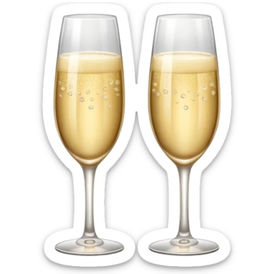 champagne glasses sticker