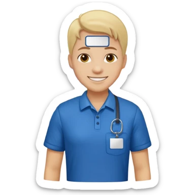 supermarket employee at a cash register, full body sticker