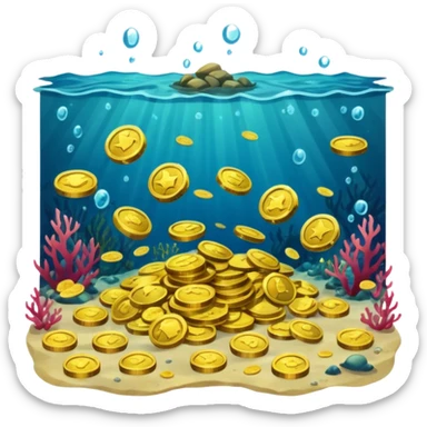 sunken treasure sticker