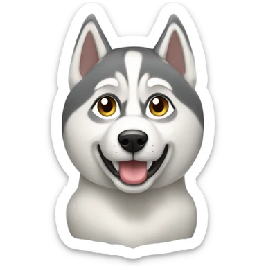 siberian husky dig sticker