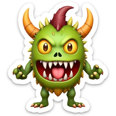 3d-scary-monster-Chitterbark sticker