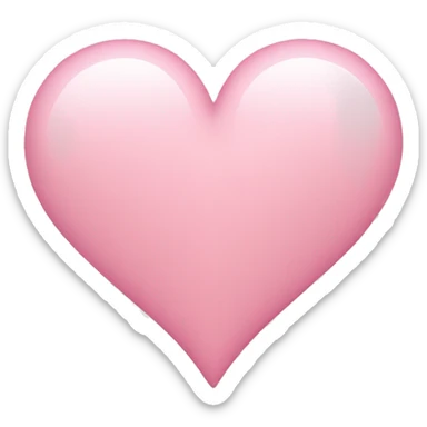 light pink heart sticker