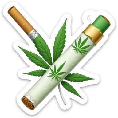 a joint, green cigarrete, like the wpp one sticker