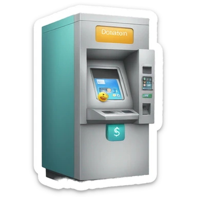 donation machine sticker