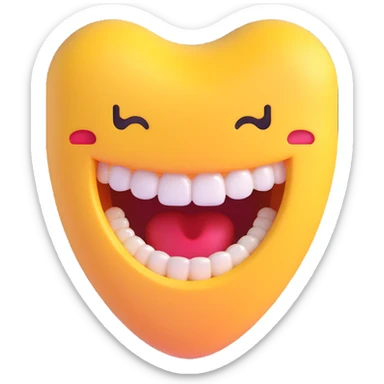 cartoon sticker of a gritting teeth emoji, colorful and cheerful style, no text, suitable for WhatsApp and Instagram, transparent background sticker