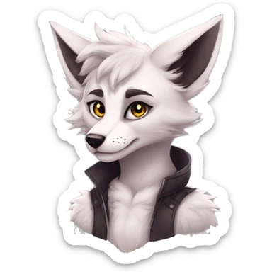 Edgy modern anthro furry by Falvie, LiLaiRa, AngieWolf sticker