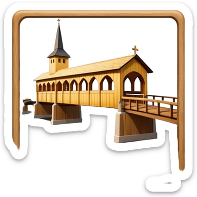 create an emoji of the chapel bridge in lucerne sticker