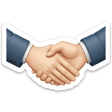 handshake, only hands, both white sticker