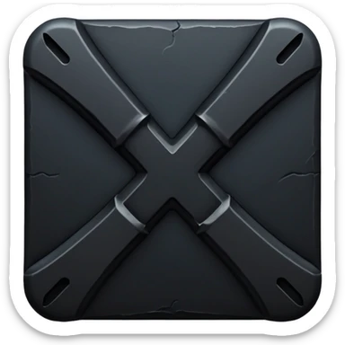 dark abyssal-like "X" sticker