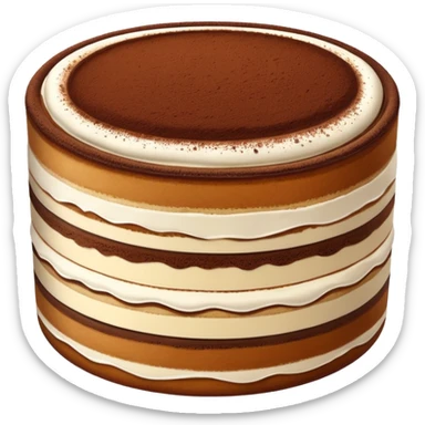 Tiramisu cake sticker