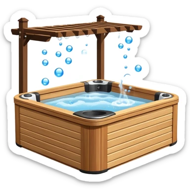 outdoor hot tub sticker
