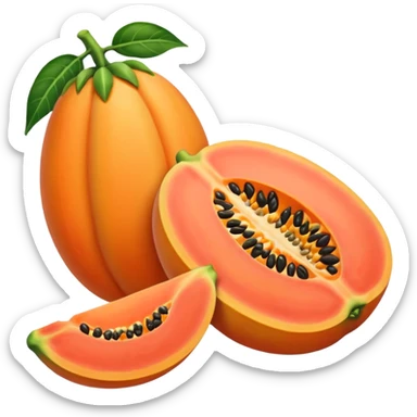 Papaya emoji sticker