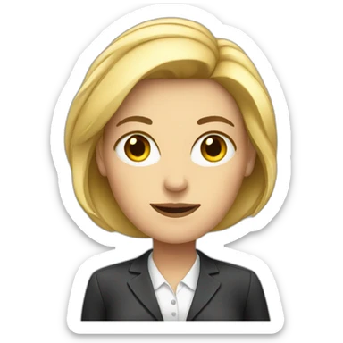 white woman executive sticker
