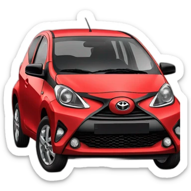 red toyota aygo sticker