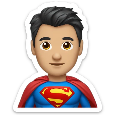 SuperHero Kazakh man superman sticker