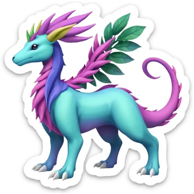 Meganium-Amaura-Suicune-fakemon (full body) sticker