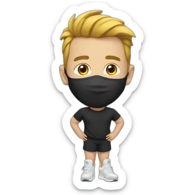 Elon mask in jogger sticker