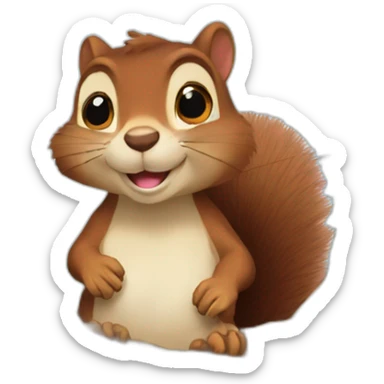squirrel in the nest sticker