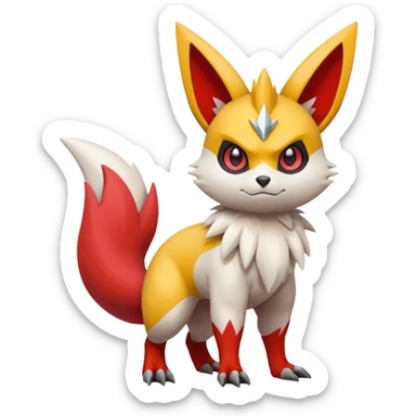 Victini-Pichu-Zangoose-Fakémon-hybrid-creature (full body)  sticker