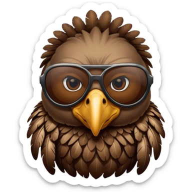 vulture wearing reflective sunglasses sticker