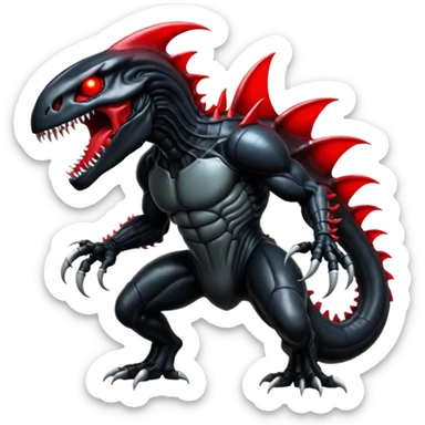 Venom-Groudon-Xenomorph-Darkrai-fusion  sticker