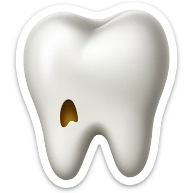 One Tooth that is hiding behind something  sticker