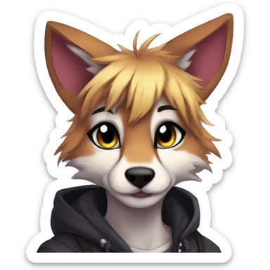 Edgy modern anthro furry by Falvie, LiLaiRa, griffsnuff, AngieWolf sticker