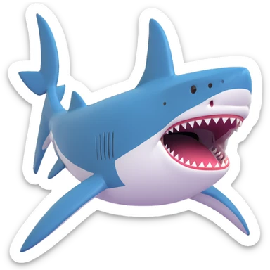Shark from the meme tralalero tralala sticker