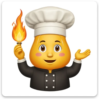 goute enflammée en chef de cuisine sticker