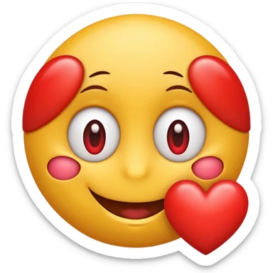 Motion Valentine smiley emoji  sticker