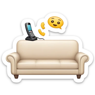 Phone on therapist couch sticker