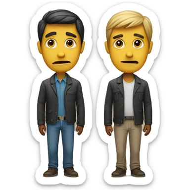 half-hearted and half-hearted people sticker