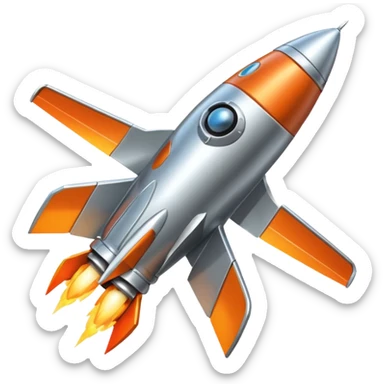 rocket-powered animal sticker