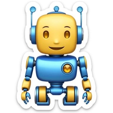 Friendly cartoonish bot. sticker