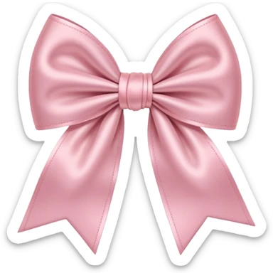 light pink bow on light pink bow sticker