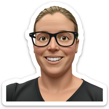 smiling boy in black shirt sticker